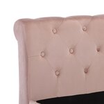 vidaXL Cadre de lit sans matelas Rose Velours 180x200 cm