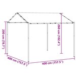 vidaXL Tente à auvent beige 4x4 m acier et tissu