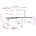 vidaXL Canapés centraux de jardin 2 Pièces marron miel bois de pin solide