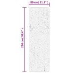 vidaXL Tapis shaggy à poils longs moderne crème et noir 80x250 cm