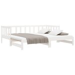 vidaXL Lit de jour et lit gigogne sans matelas 80x200 cm bois massif