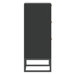 vidaXL Buffet noir 60x30x75 cm bois d'ingénierie