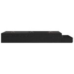 vidaXL Cadre de lit de rangement Noir Chêne 90x190 cm