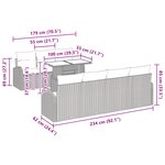 vidaXL Ensemble de Canapé de Jardin 8 pièces avec Coussins Gris Clair en Rattan Poly
