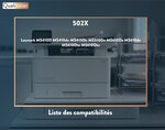 Qualitoner x4 toners 502x noir compatible pour lexmark