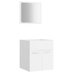 vidaXL Ensemble de meubles de salle de bain 2 Pièces Blanc Aggloméré
