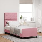 vidaXL Cadre de Lit Rose 80x200 cm Velours
