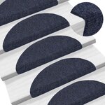 vidaXL Tapis d'escalier auto-adhésif Poinçon aiguilleté 15 Pièces Bleu