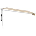 vidaXL Auvent rétractable automatique jaune et blanc 4 5x3 m