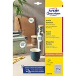 Étiquettes rondes (3 150 pastilles adhésives  Ø 10 mm sur A4 AVERY ZWECKFORM