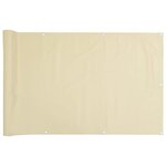vidaXL Écran d'intimité de balcon crème 600x75 cm PVC