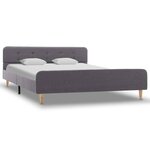 vidaXL Cadre de lit sans matelas gris clair tissu 160x200 cm