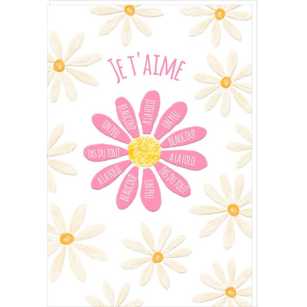 Carte De Voeux À Fleurs - Je T'aime - Draeger paris