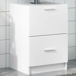 vidaXL Armoire d'évier blanc 40x37x59 cm bois d'ingénierie