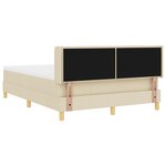 Lit à ressorts vidaXL avec matelas crème 140x200 cm en tissu