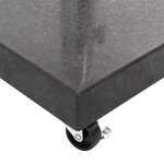vidaXL Socle de parasol Granite 30 kg Carré Noir