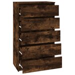 vidaXL Commode Chêne fumé 60x36x103 cm Bois d'ingénierie