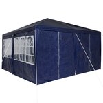 vidaXL Tente de fête avec 8 parois latérales bleues 4x4 m PE