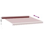 vidaXL Auvent rétractable automatique bordeaux 450x300 cm