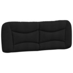 vidaXL Cadre de lit avec LED sans matelas noir 140x190 cm tissu