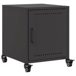 vidaXL Tables de chevet 2 Pièces noir 36x39x43 5 cm acier