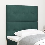 Tête de lit vidaXL Boutonnée Vert Foncé 90 cm Velours