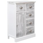 vidaXL Buffet avec 10 tiroirs Gris 113x30x79 cm Bois