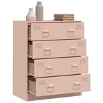 vidaXL Buffet rose 67x39x83 cm acier