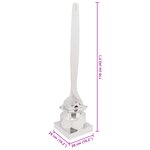 vidaXL Sculpture Argent 26x26x110 cm Hélice demi