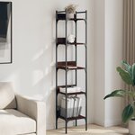 vidaXL Bibliothèque 5 niveaux chêne brun 35x30x174 cm bois ingénierie