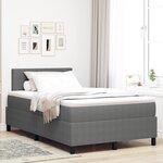 vidaXL Lit à ressorts avec Matelas & LED Gris Clair 120x200 cm Tissu Velours Côtelé