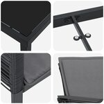 vidaXL Ensemble de Dining de Jardin 5 Pièces avec Coussins Noir Rattan Poly