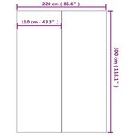 vidaXL Bâche de piscine gris clair 300x220 cm géotextile polyester