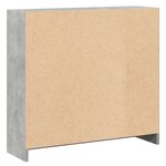 vidaXL Bibliothèque Gris béton 80x24x75 cm Bois d'ingénierie