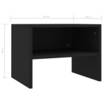 vidaXL Table de chevet Noir 40x30x30 cm Bois d'ingénierie