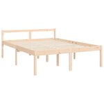 vidaXL Lit pour personne âgée et tête de lit 140x200 cm bois massif