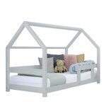 Lit cabane enfant TERY 80 x 180 gris clair