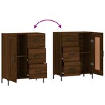 vidaXL Buffet chêne marron 69 5x34x90 cm bois d'ingénierie