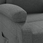 vidaXL Fauteuil inclinable Gris foncé Tissu