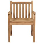 vidaXL Chaises de jardin lot de 4 et coussins bleu Bois de teck solide