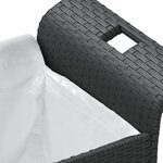 vidaXL Banc de jardin avec coussin noir 116x46x57 cm résine tressée