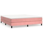 vidaXL Cadre de lit sans matelas rose 160x200 cm velours