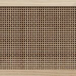vidaXL Meuble TV Noir 80x30x40 cm Bois de pin massif et rotin naturel