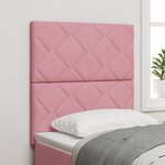 vidaXL Tête de Lit design en blocs de diamant rose 80 cm velours