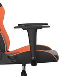 vidaXL Chaise de jeu de massage Noir et orange Similicuir