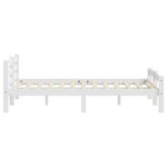vidaXL Cadre de lit sans matelas blanc bois massif de pin 200x200 cm