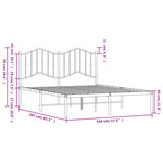 vidaXL Cadre de lit métal sans matelas et tête de lit blanc 140x200 cm
