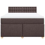 vidaXL Sommier à lattes de lit avec matelas Marron foncé 140x190 cm
