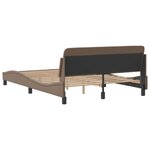 vidaXL Cadre de lit sans matelas cappuccino 140x190 cm similicuir