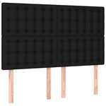 vidaXL Cadre de lit sans matelas noir 140x190 cm tissu